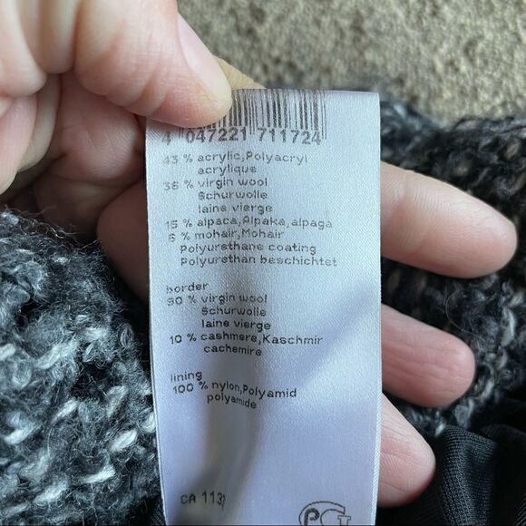 Marc Cain Wool Blend Winter Shift Dress with Hidden Zip and Button Size M - Picture 13 of 16